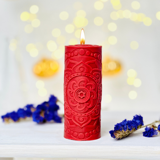Mandala Silicone Candle Mold - Create Stunning Pillar Candles with our Premium Silicone Moulds
