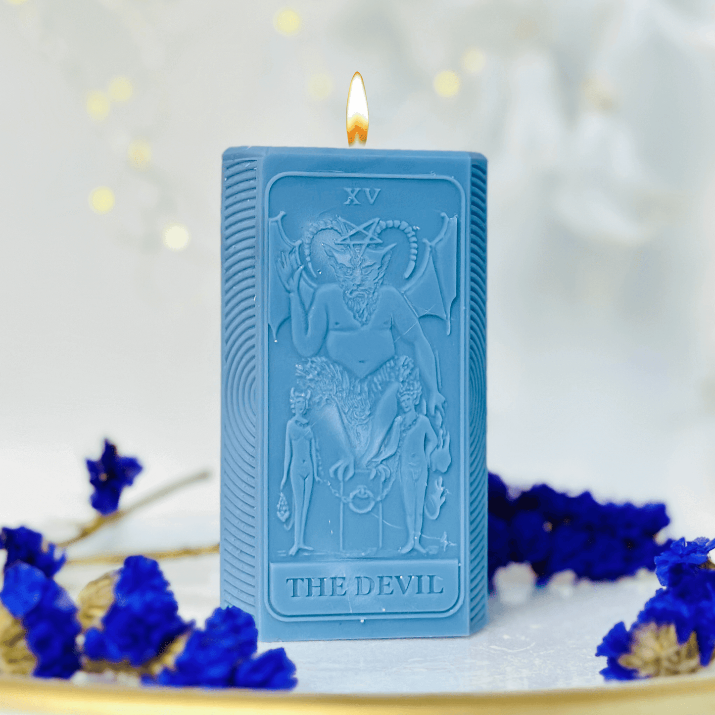 Tarot card and moon phases candle mold, The Devil Silicone candle mold