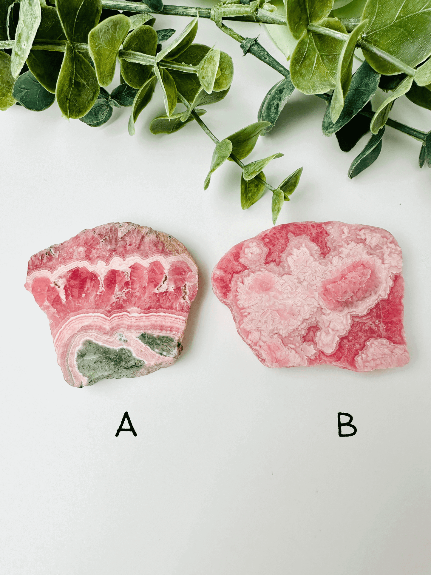 Rhodochrosite Stalactite Slice