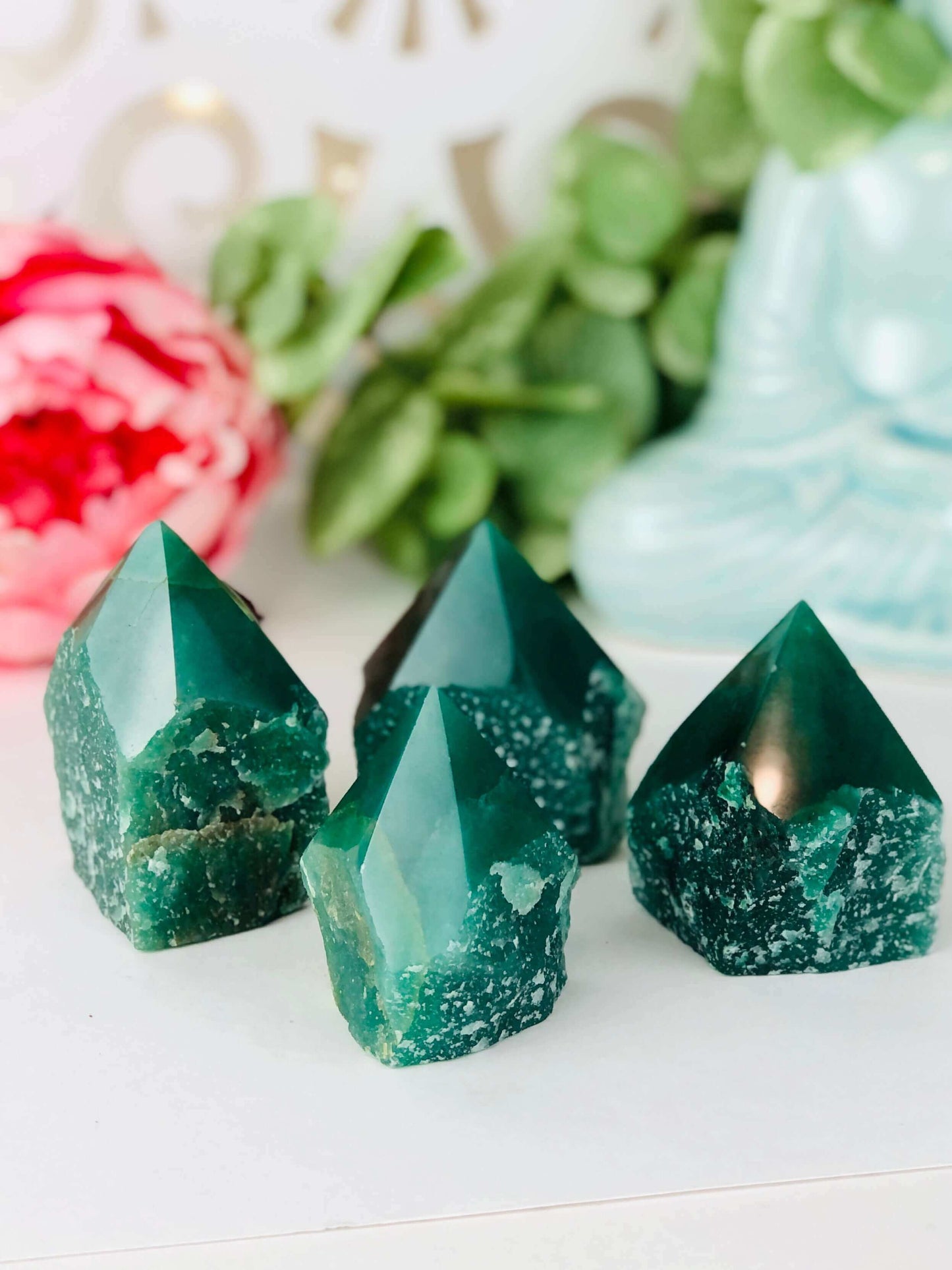 Deep Green Aventurine Crystal Tower