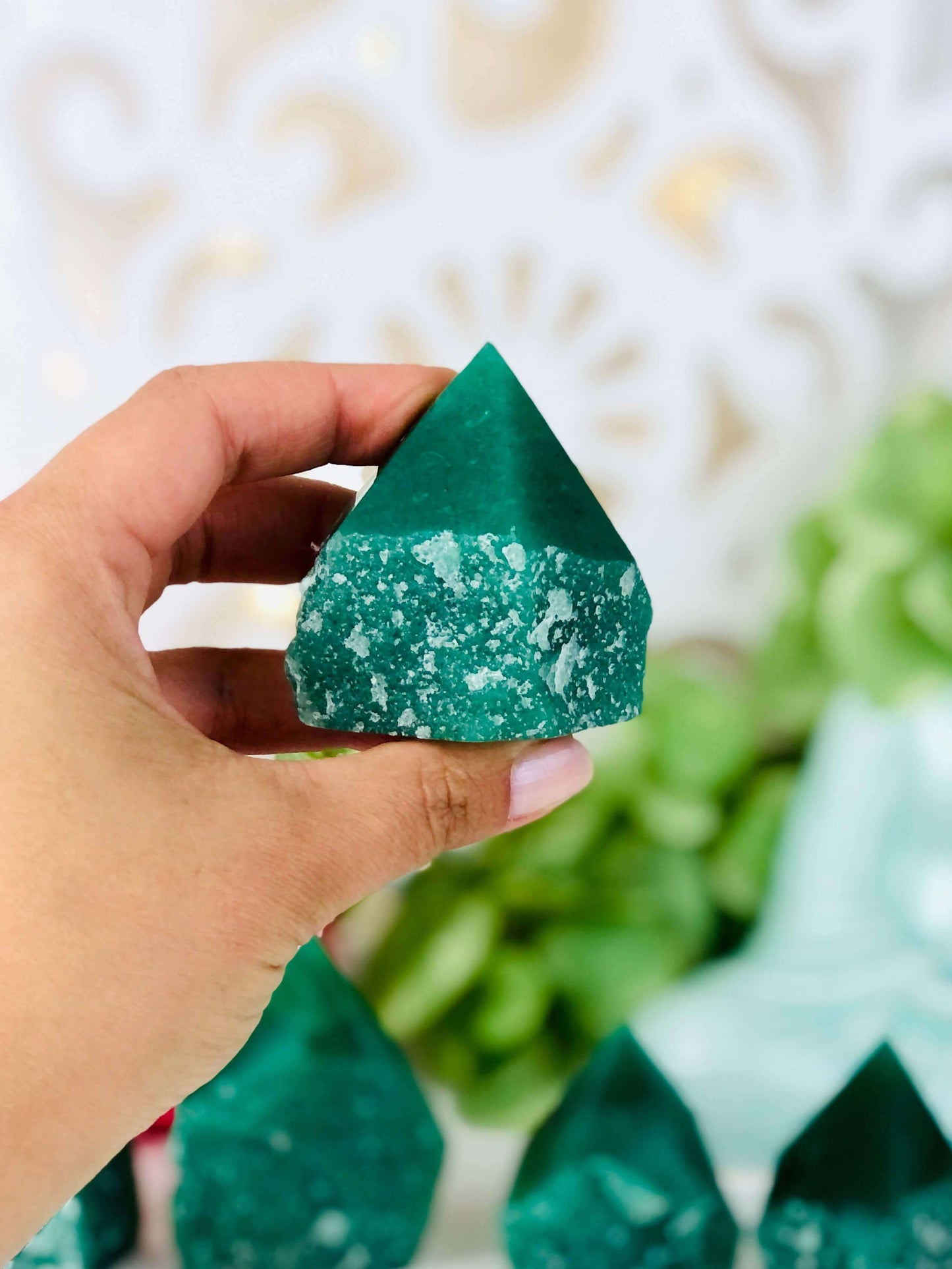 Deep Green Aventurine Crystal Tower