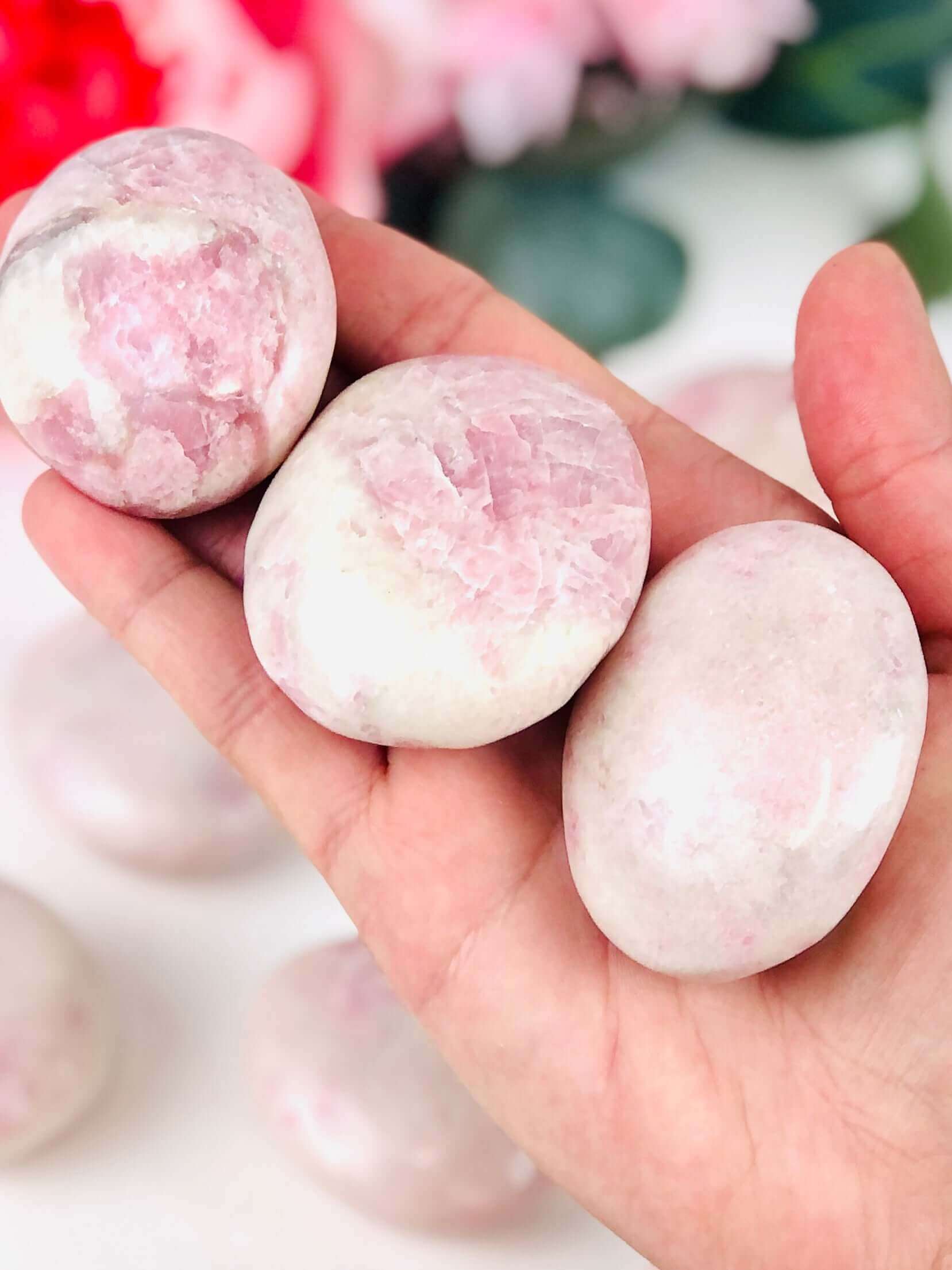 NEW - Pink Opal Palm Stone