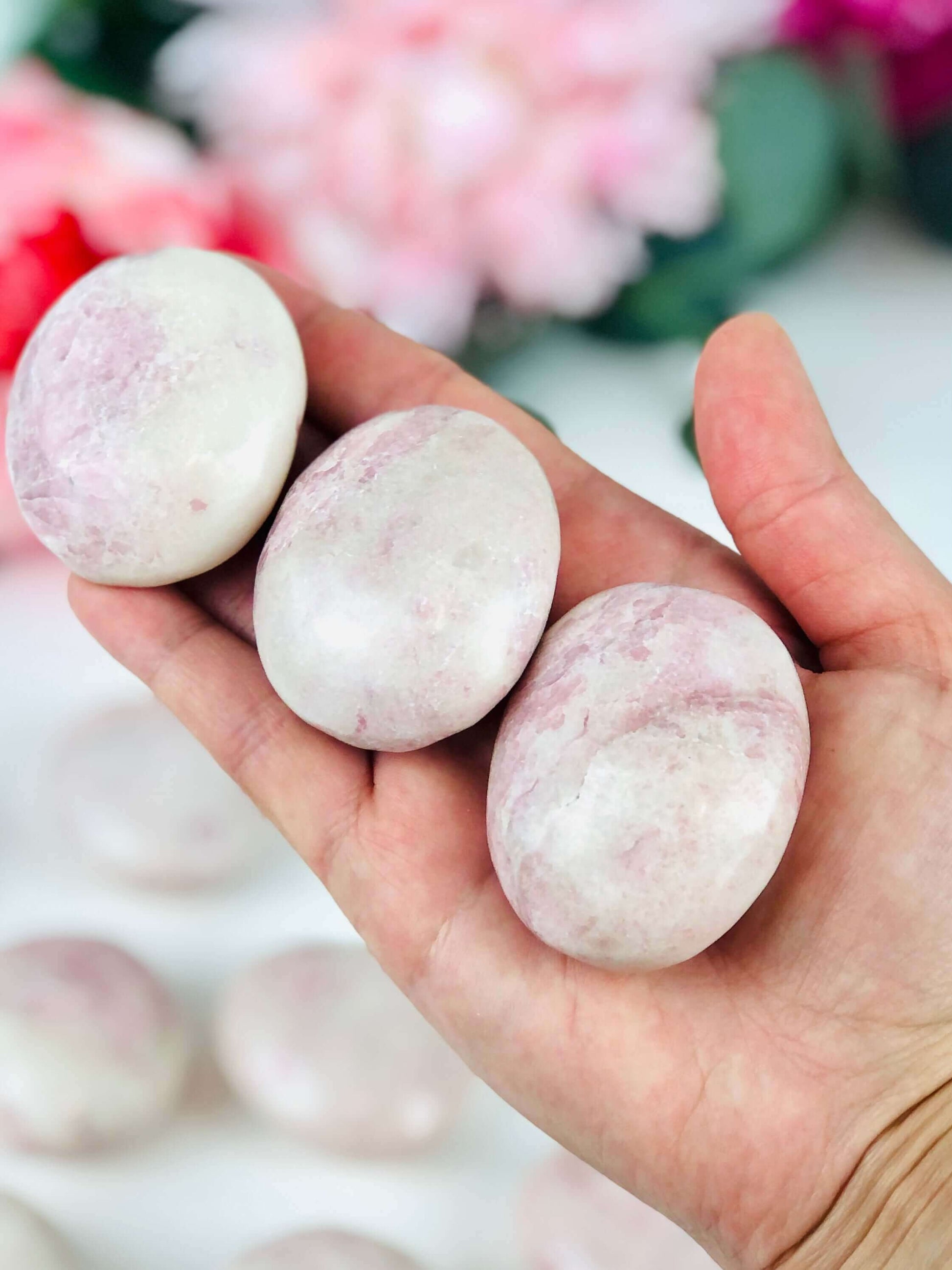 NEW - Pink Opal Palm Stone