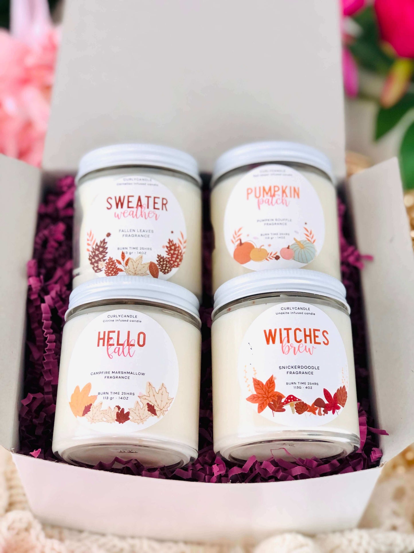 NEW - Autumn candle gift box