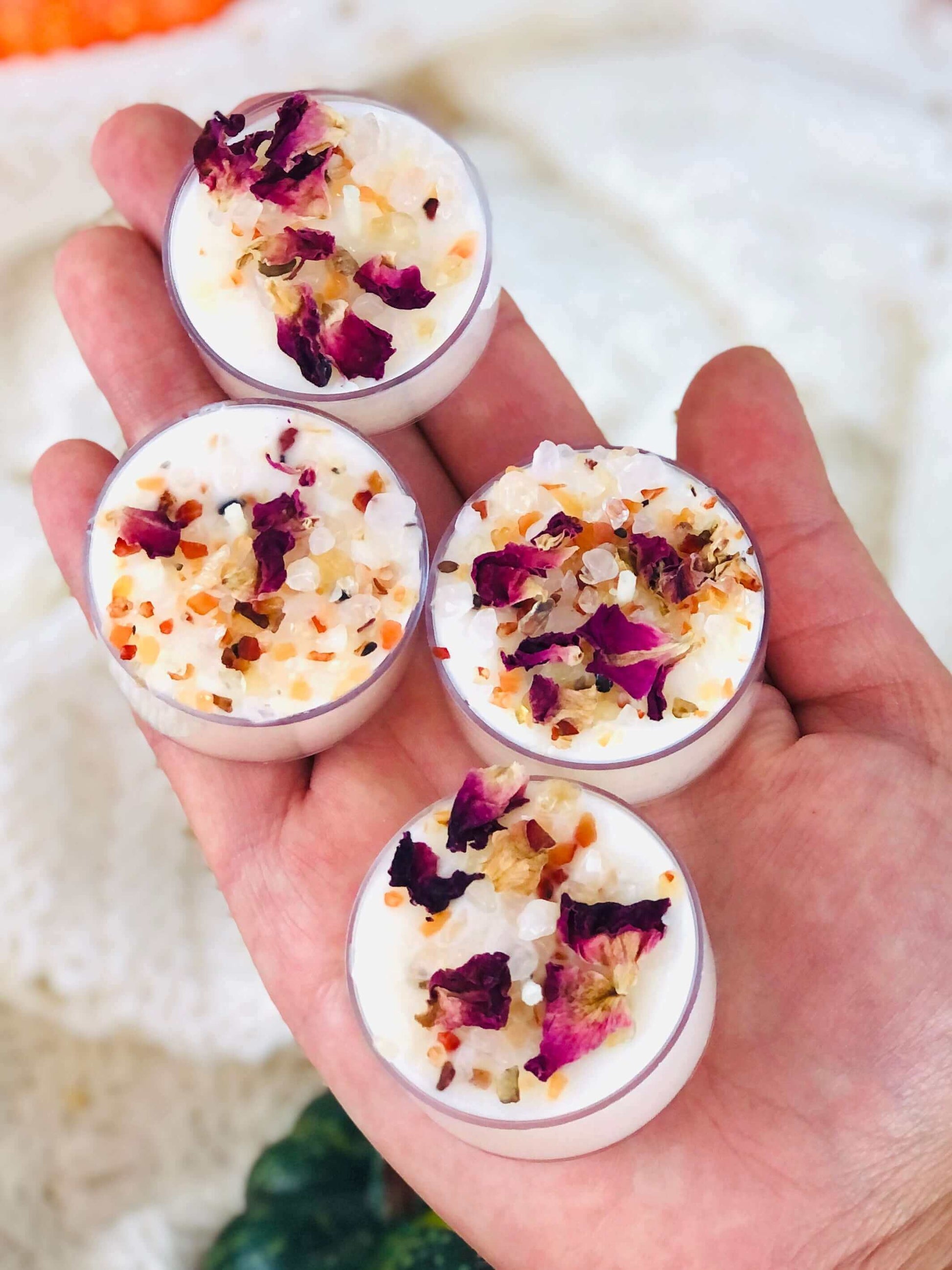 NEW - Self Love scented tea lights with crystals