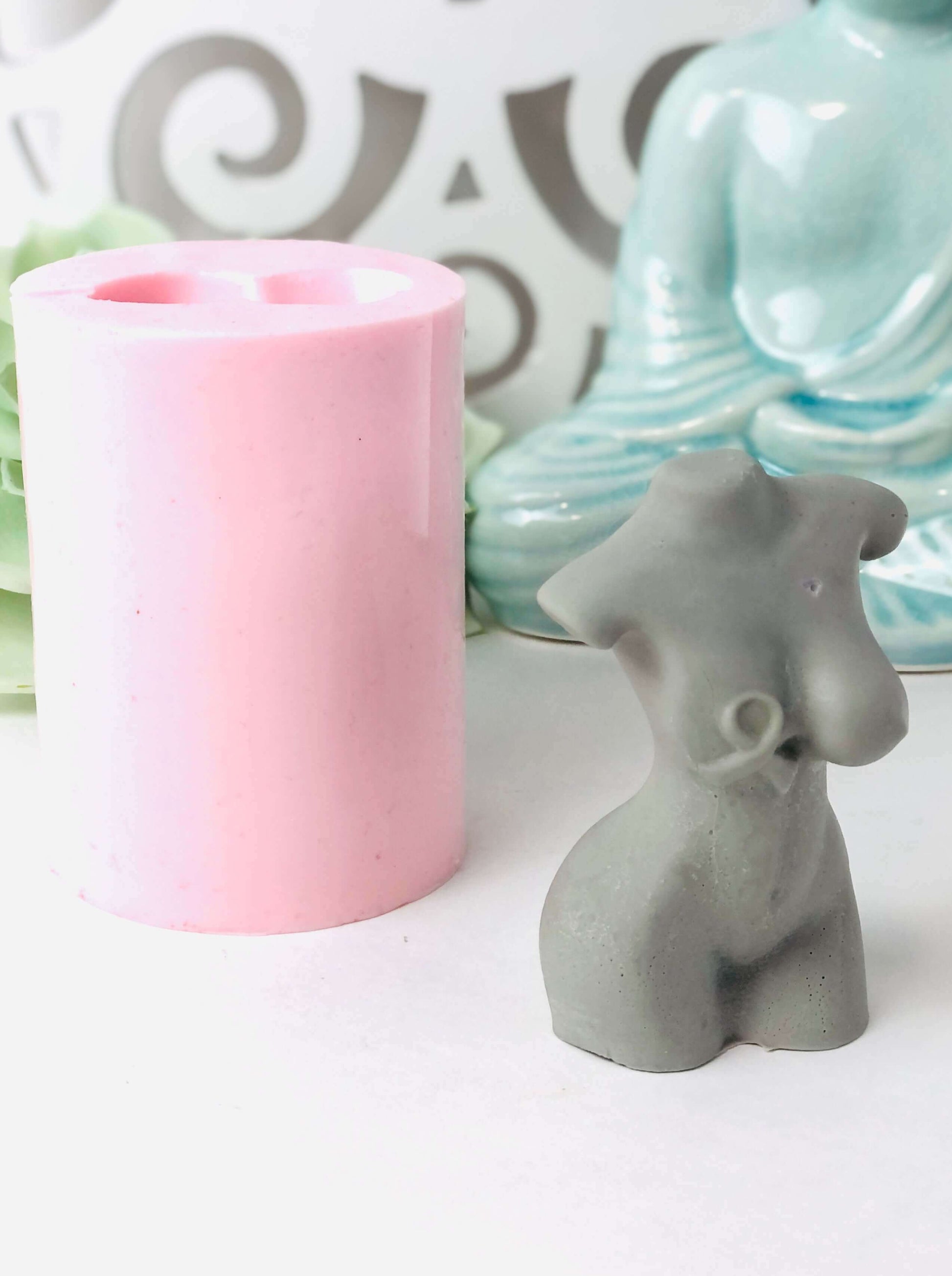 Breast cancer silicone mold , women torso body candle mold , resin mould