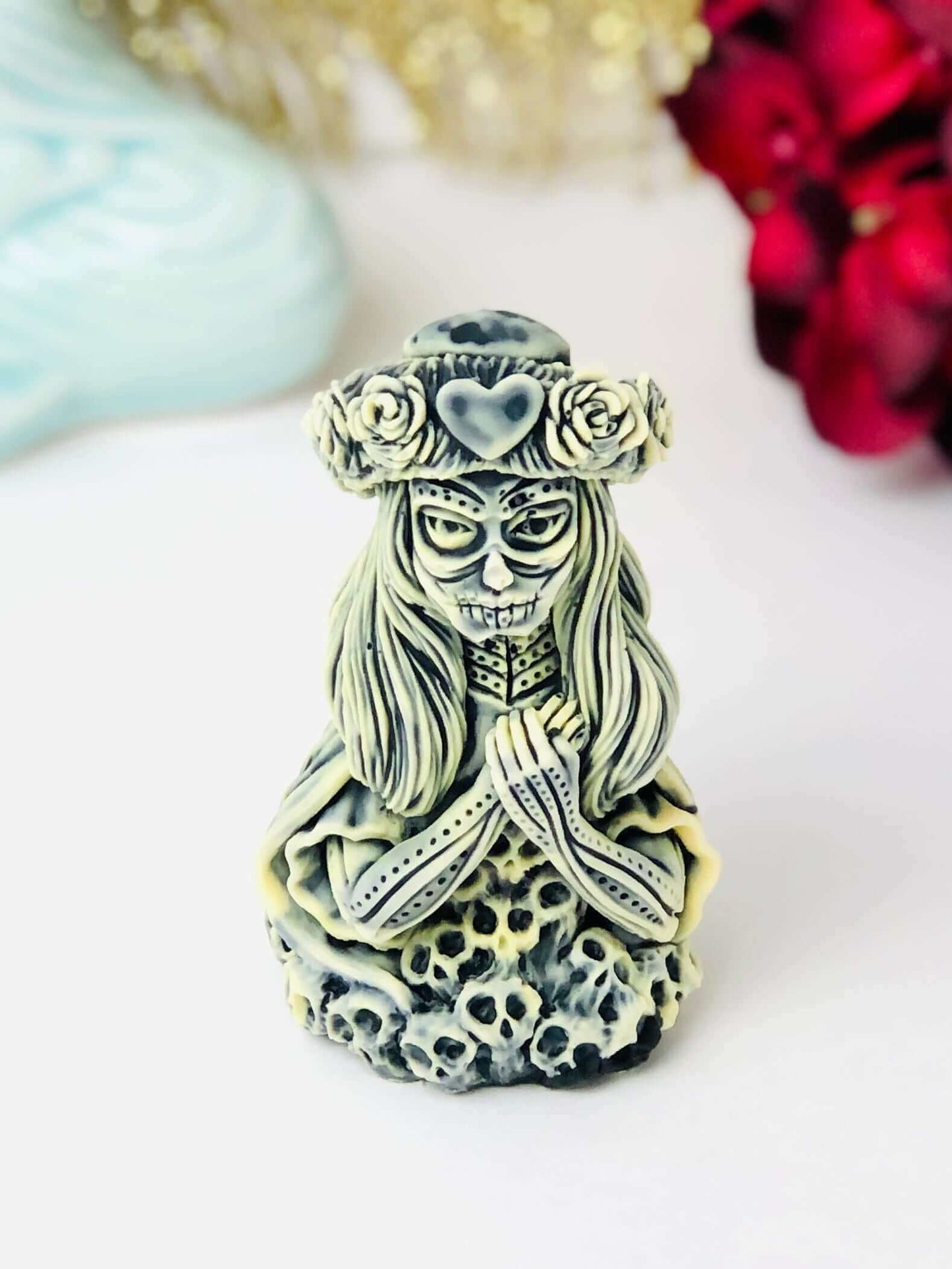 Santa Muerte candle silicone mold