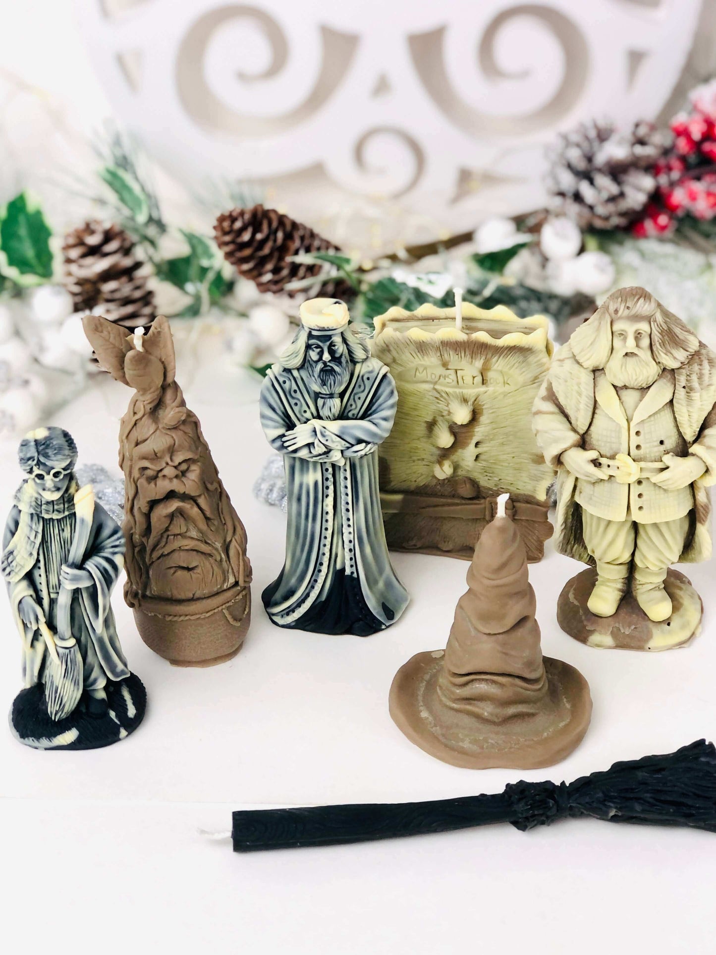 Wizard holiday candles , Halloween funny book candle