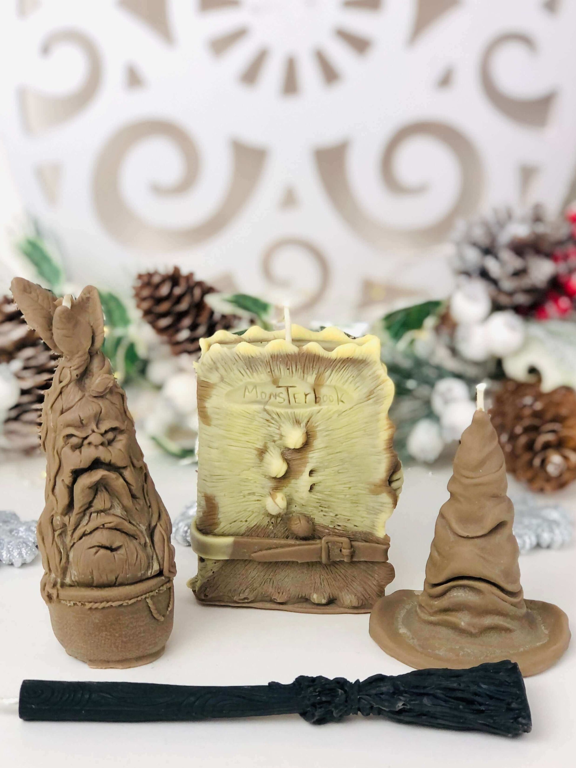 Wizard holiday candles , Halloween funny book candle