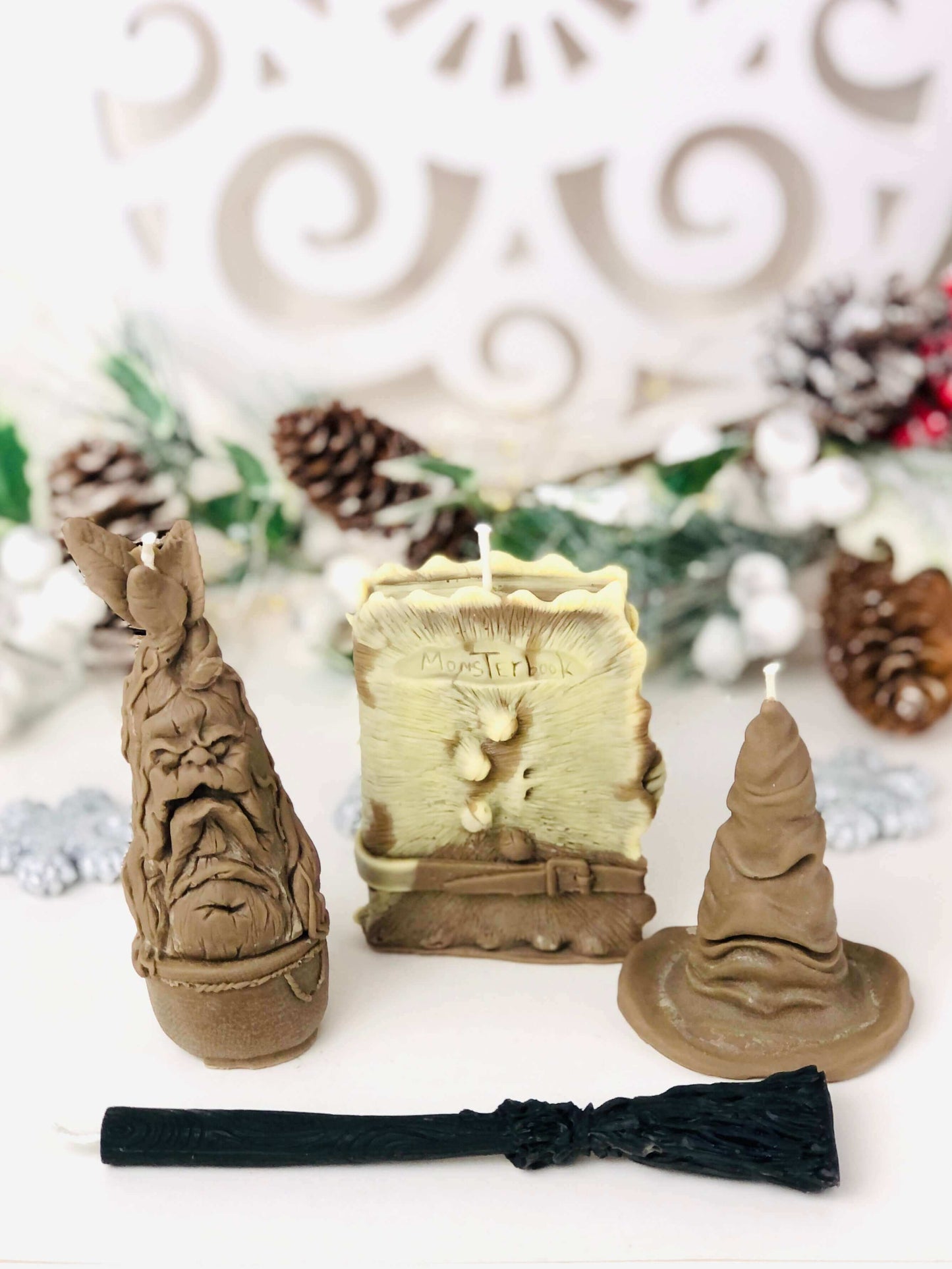 Wizard holiday candles , Halloween funny book candle