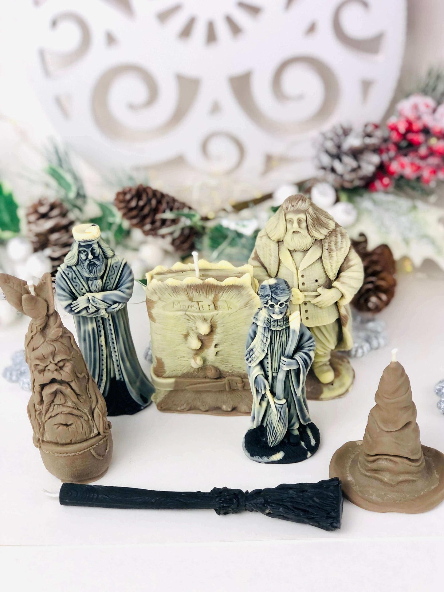 Wizard holiday candles , Halloween funny book candle