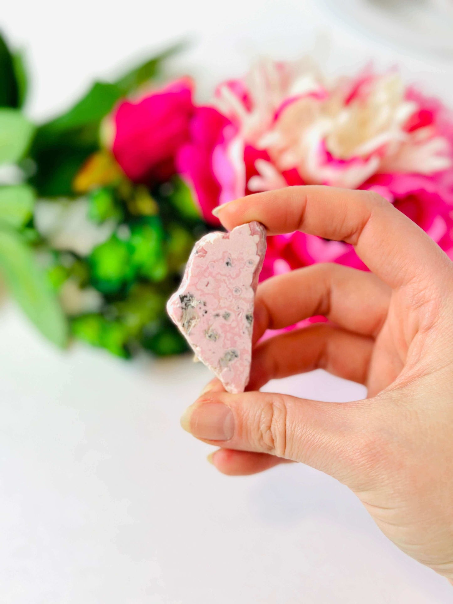 Rhodochrosite slab , real crystal for meditation