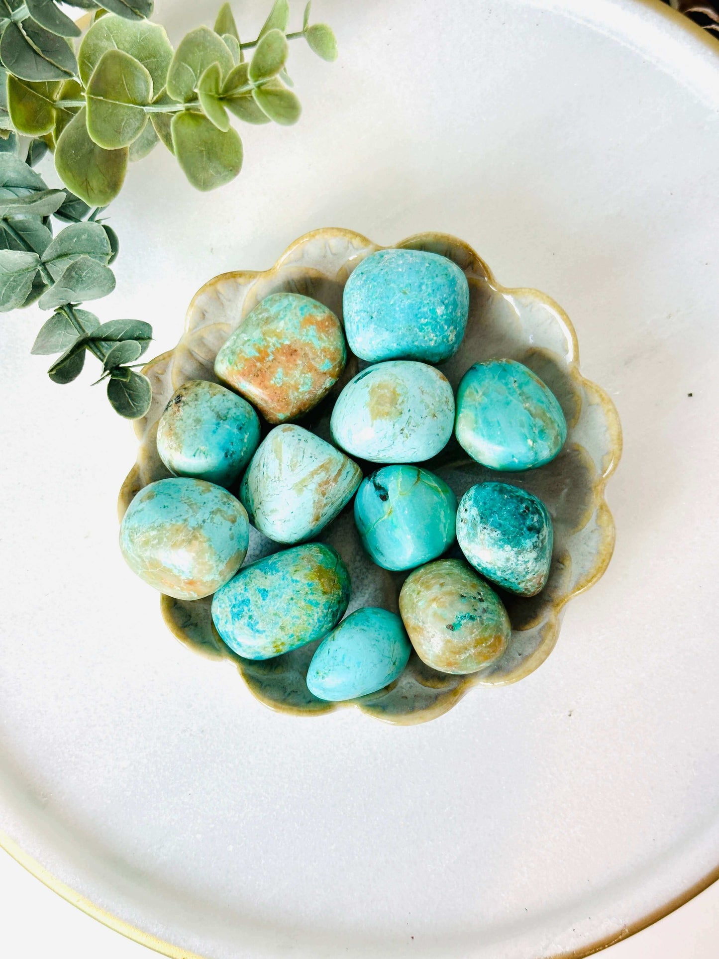 Turquoise Stone from Peru , tumbled stone