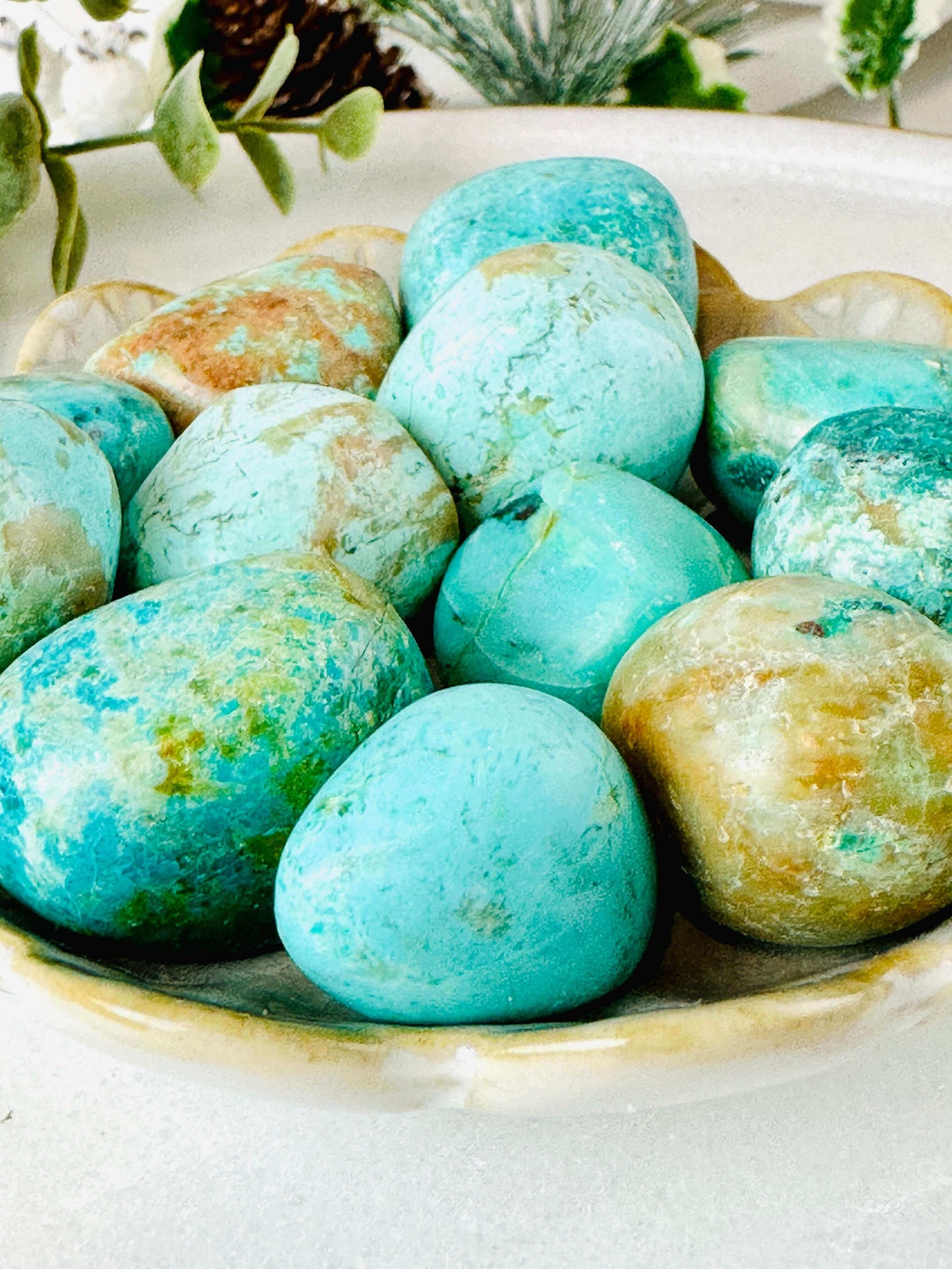 Turquoise Stone from Peru , tumbled stone