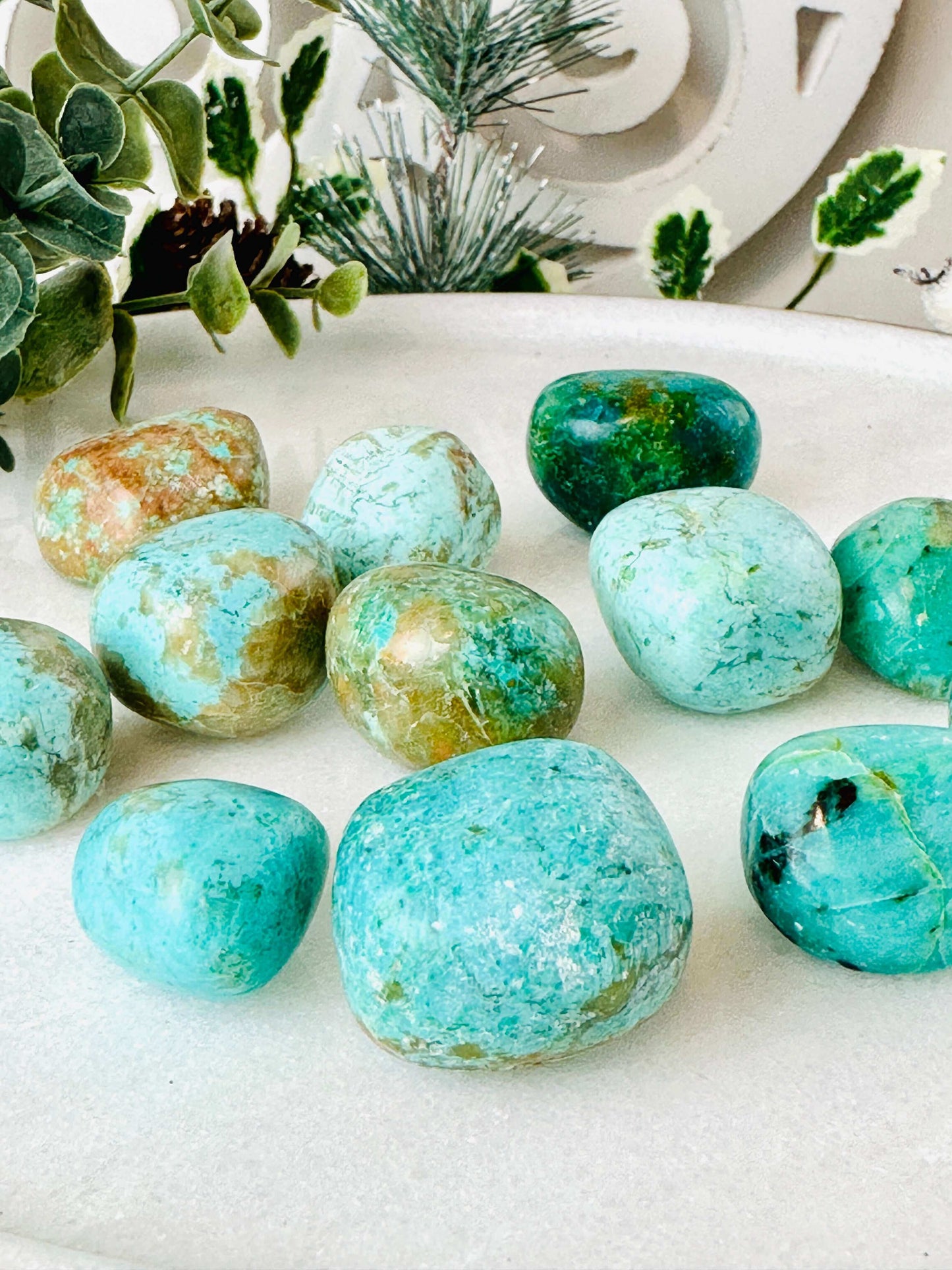 Turquoise Stone from Peru , tumbled stone