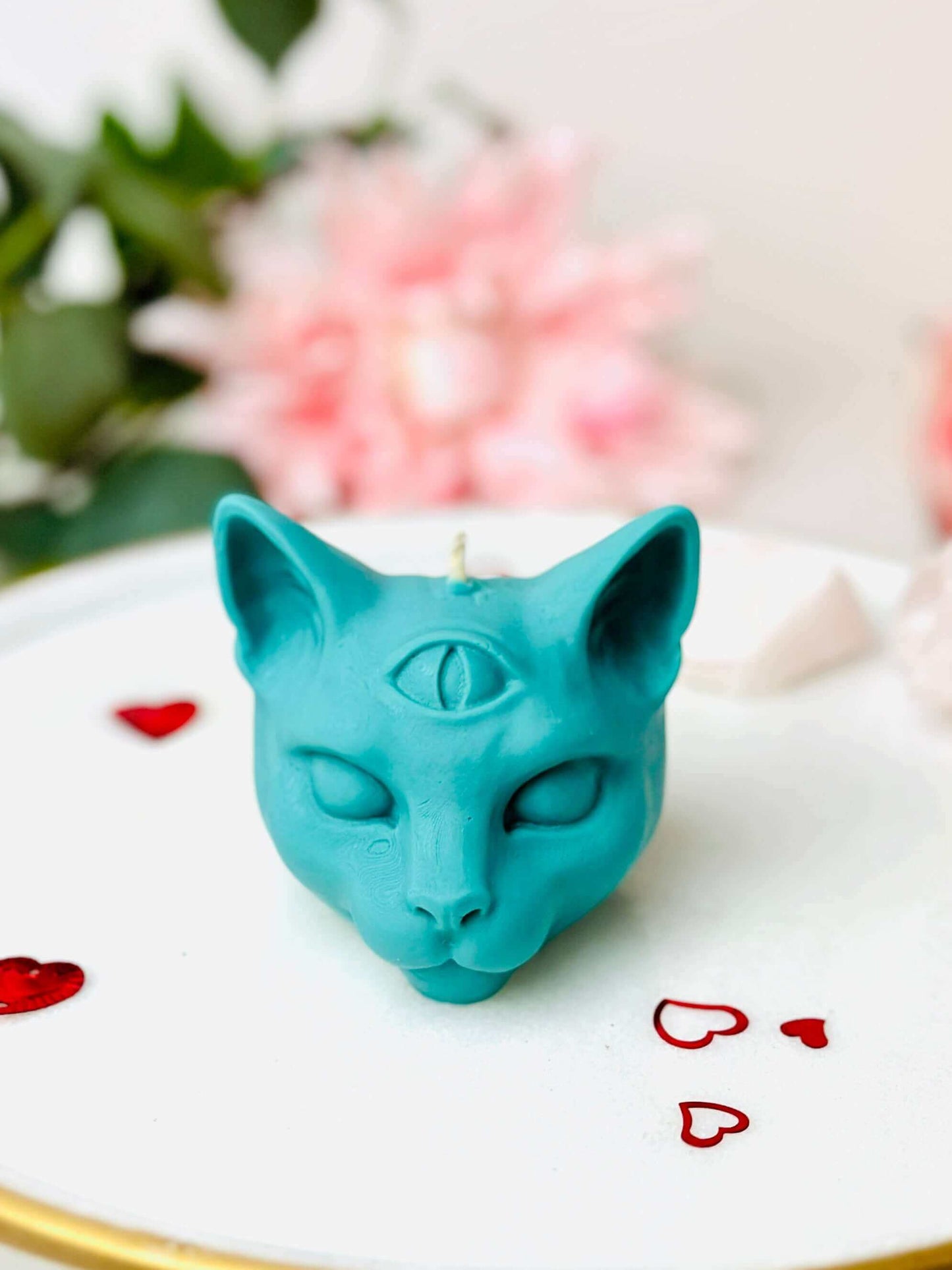 Third eye cat candle mold, Silicone moulds