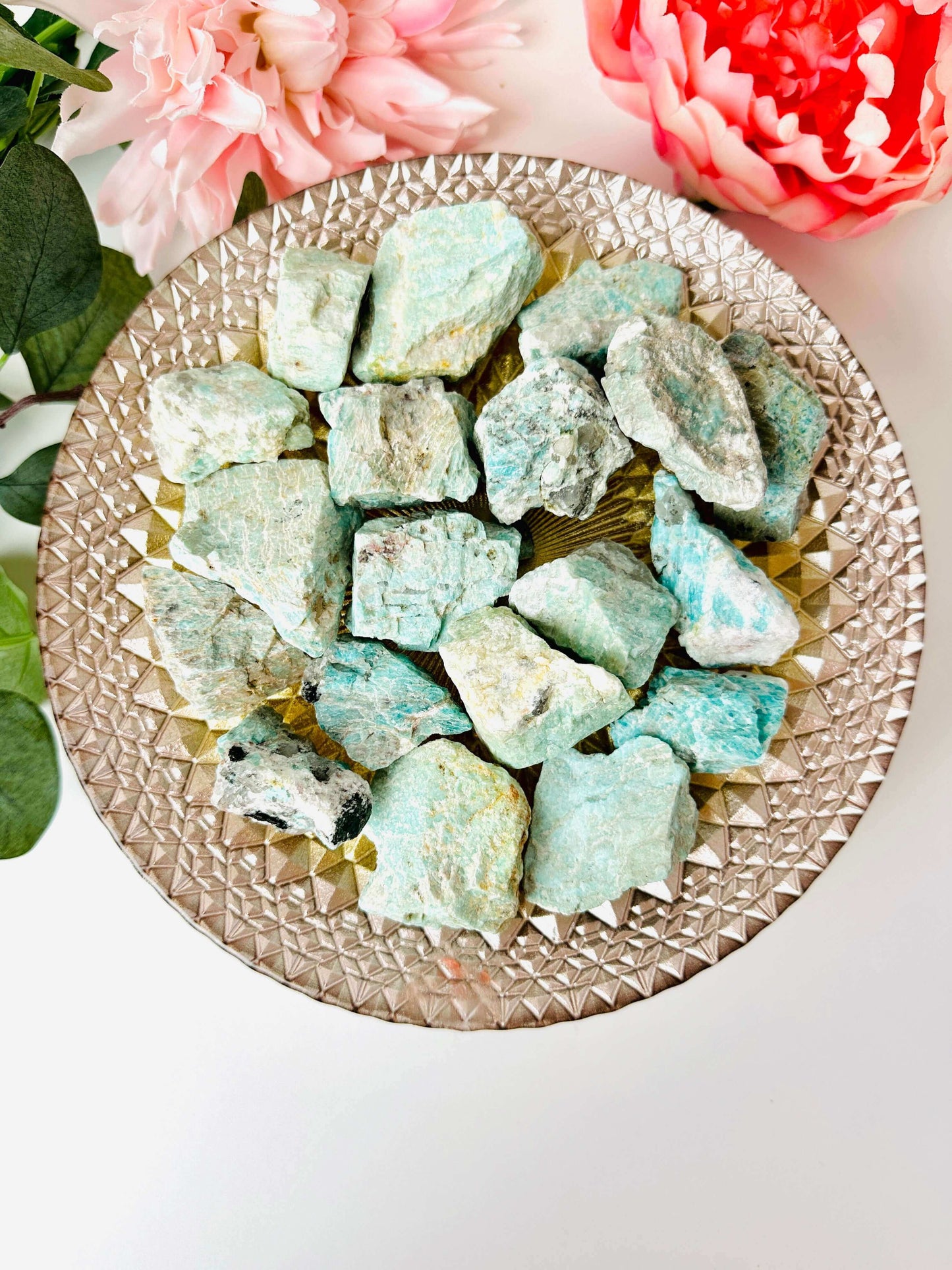 Raw Amazonite crystal, Raw crystals for anxiety