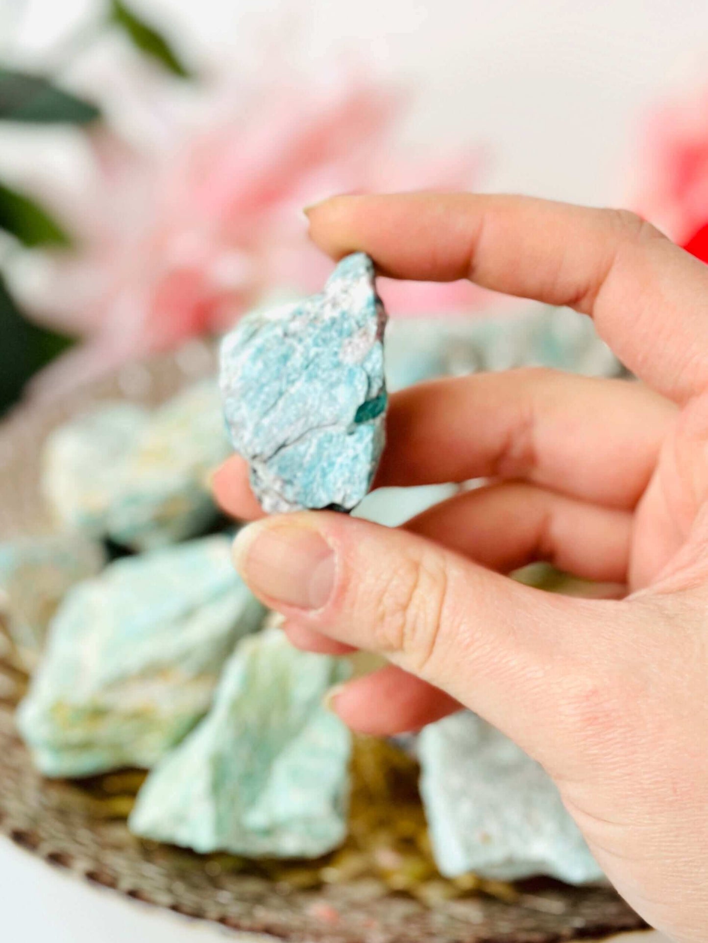 Raw Amazonite crystal, Raw crystals for anxiety