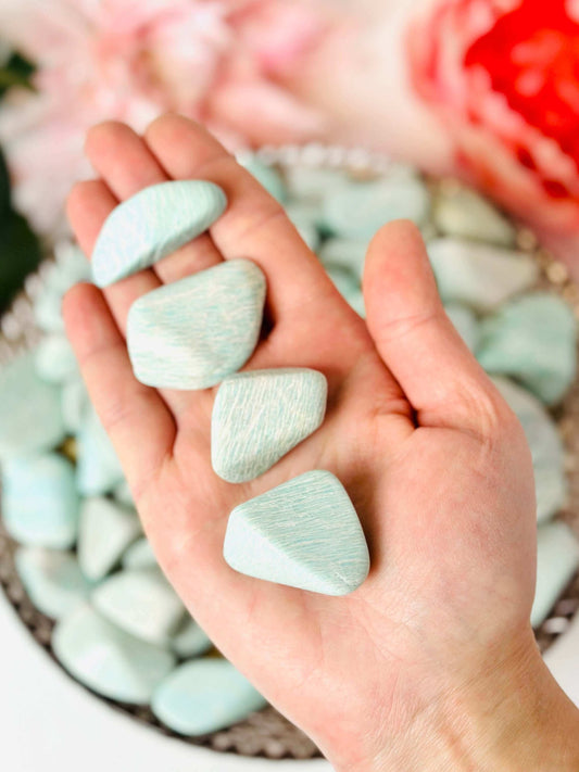 Amazonite Tumbled Stone, Tumbled Crystals For Anxiety