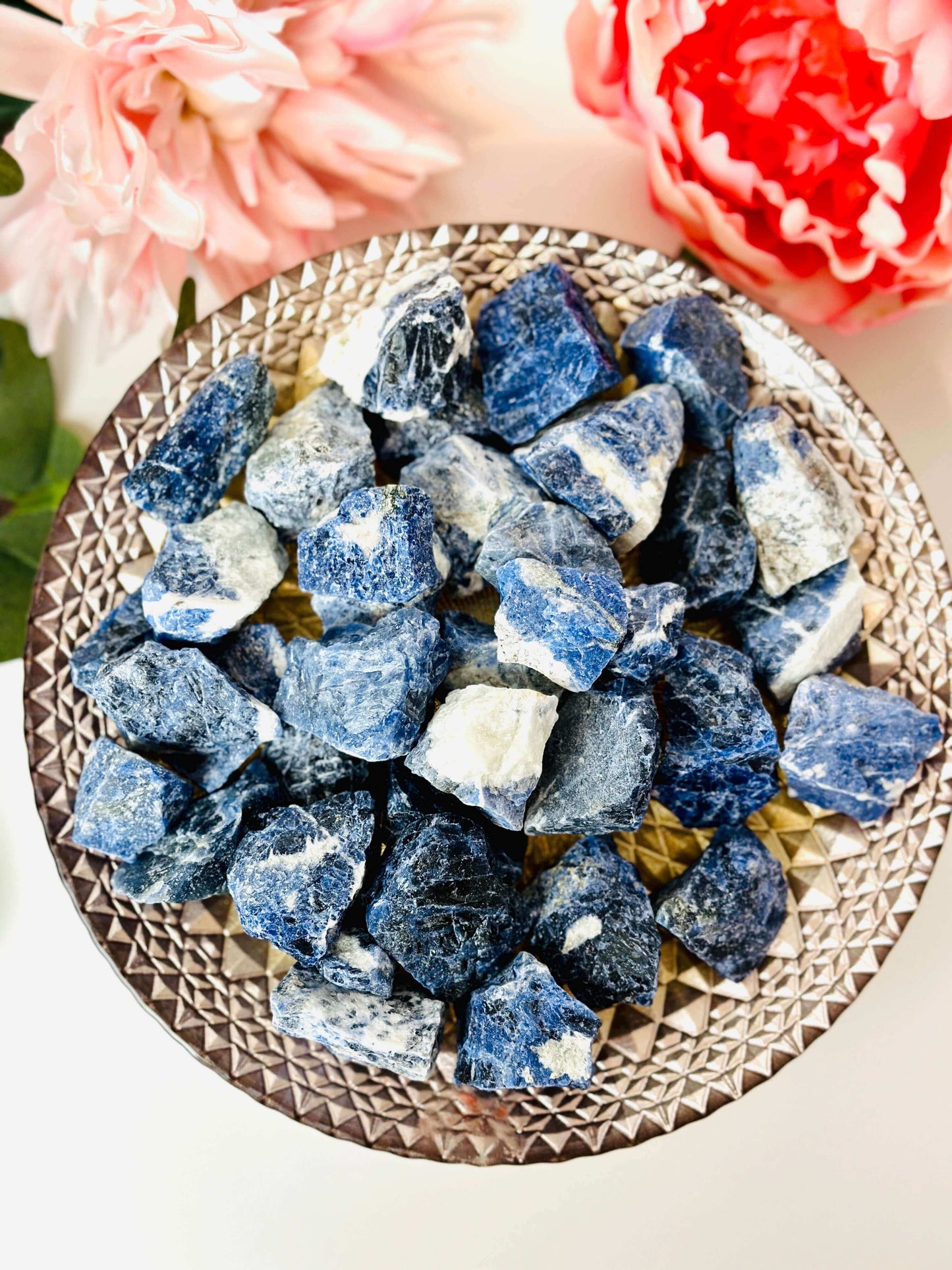 Raw Blue Sodalite crystals