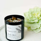 Manifestation crystal candle,  Herbal meditation candle with healing crystals