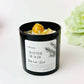 Mia | Herbal golden healer & pyrite crystal-infused intention candle | Luxury standard