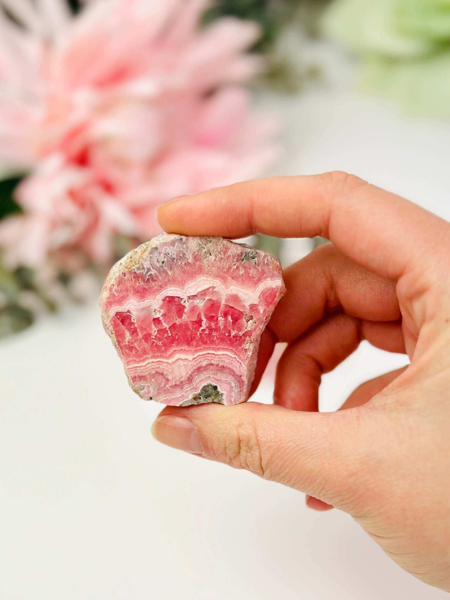 Rhodochrosite Stalactite Slice