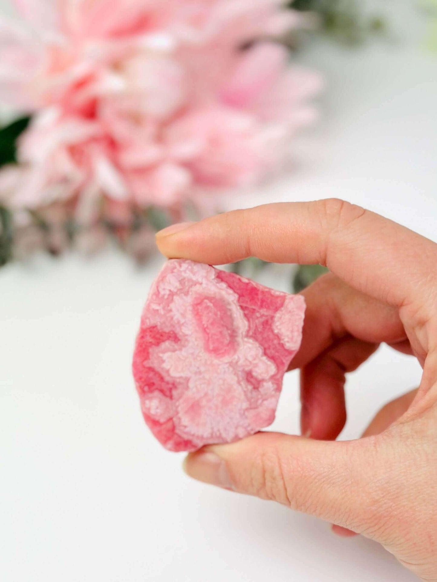 Rhodochrosite Stalactite Slice