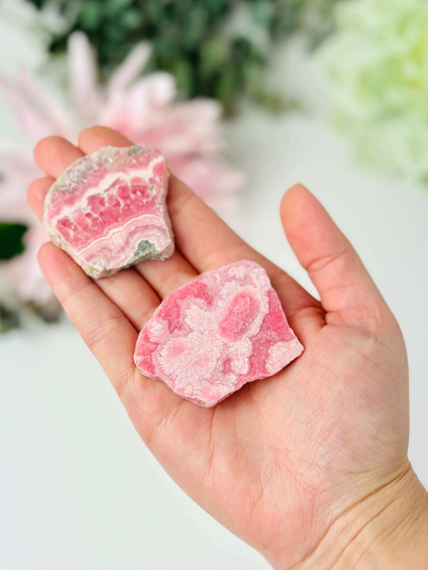 Rhodochrosite Stalactite Slice