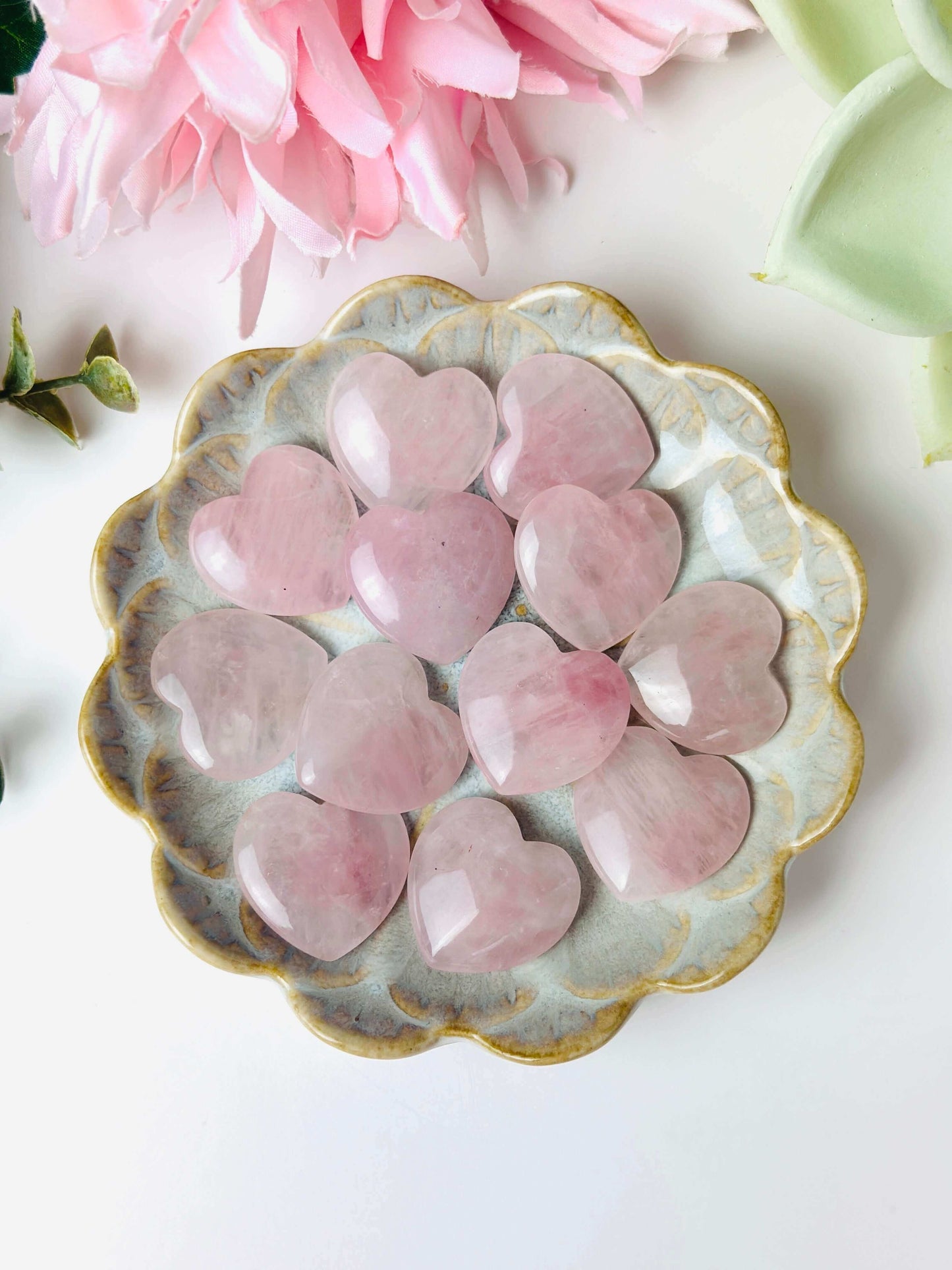 Rose Quartz crystal heart