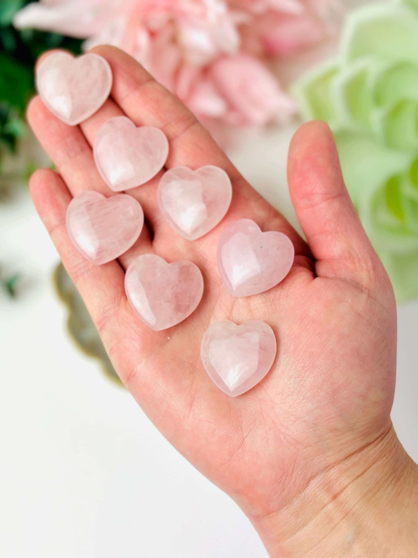 Rose Quartz crystal heart