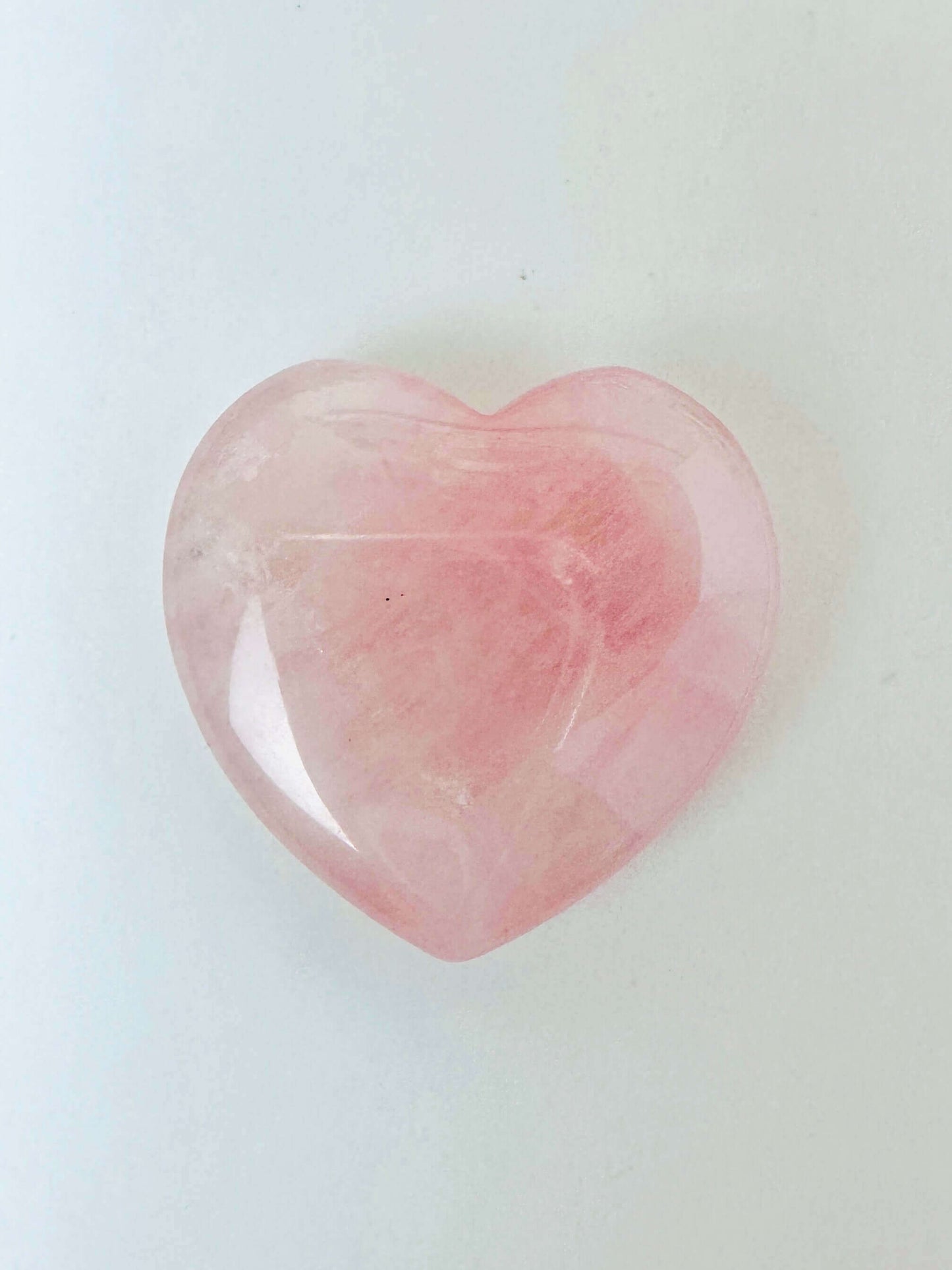 Rose Quartz crystal heart