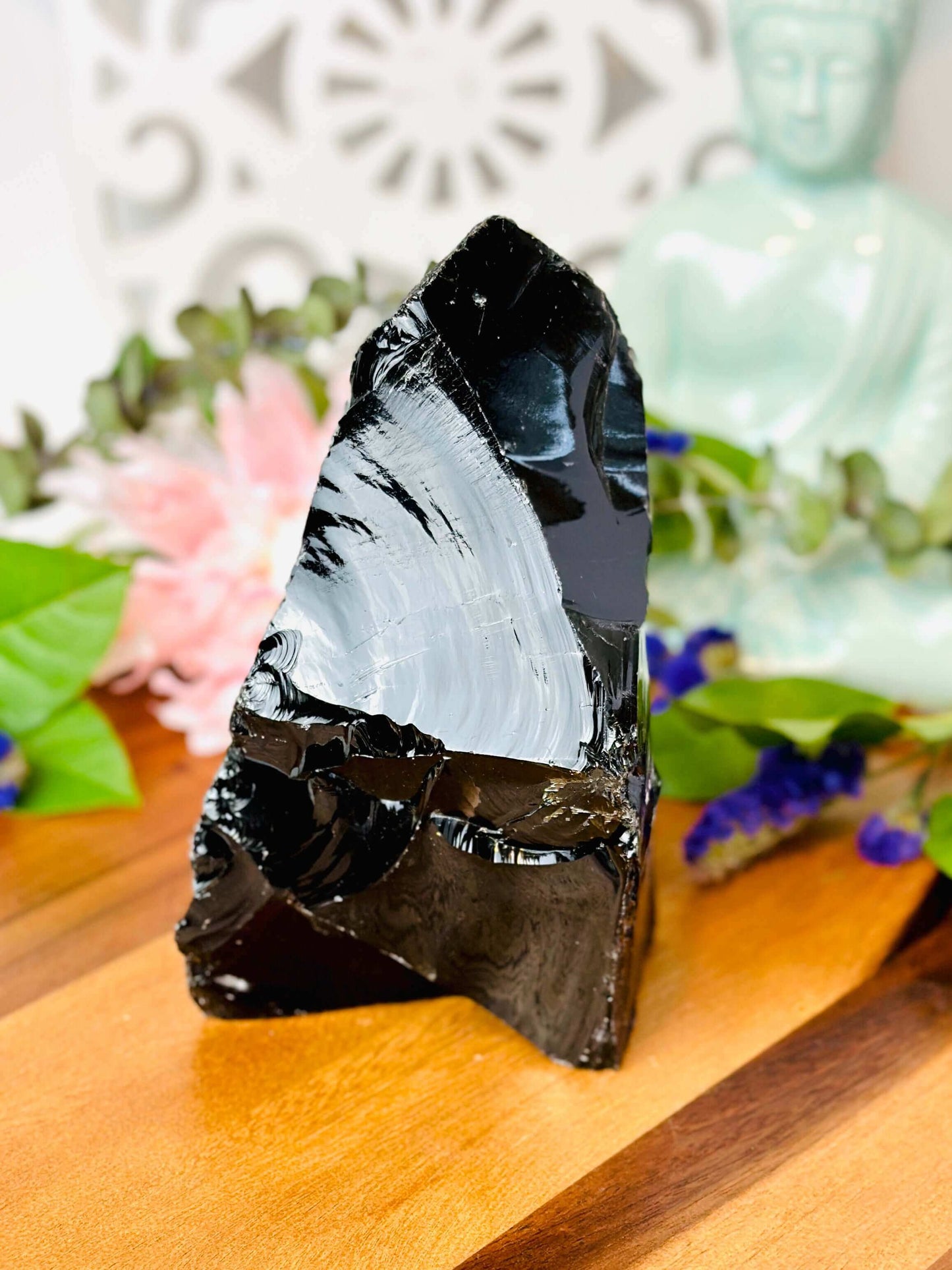 Black Obsidian self-standing  crystal 3.3 LB