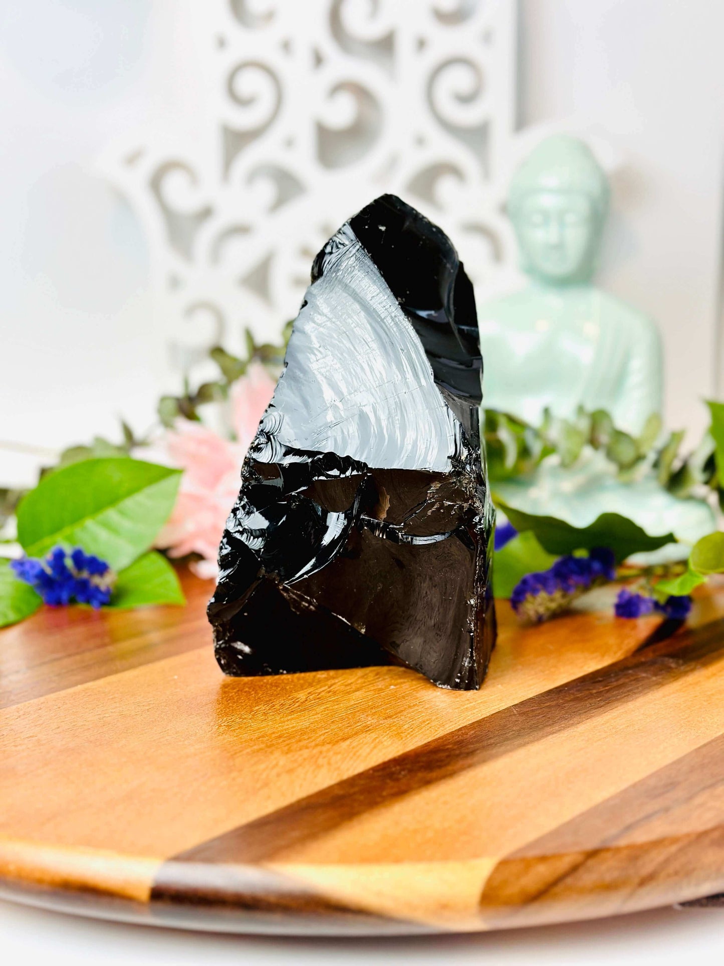 Black Obsidian self-standing  crystal 3.3 LB