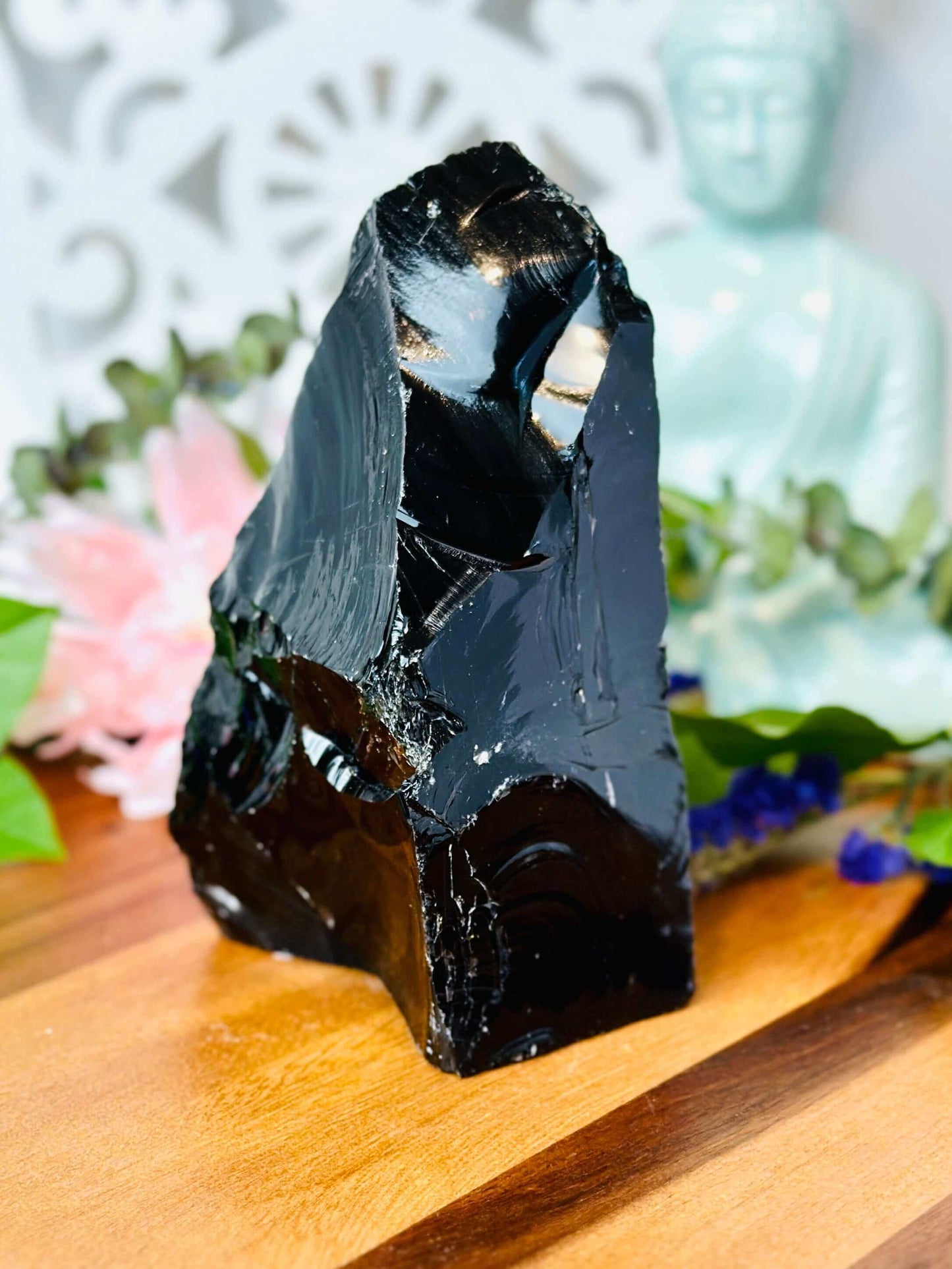 Black Obsidian self-standing  crystal 3.3 LB