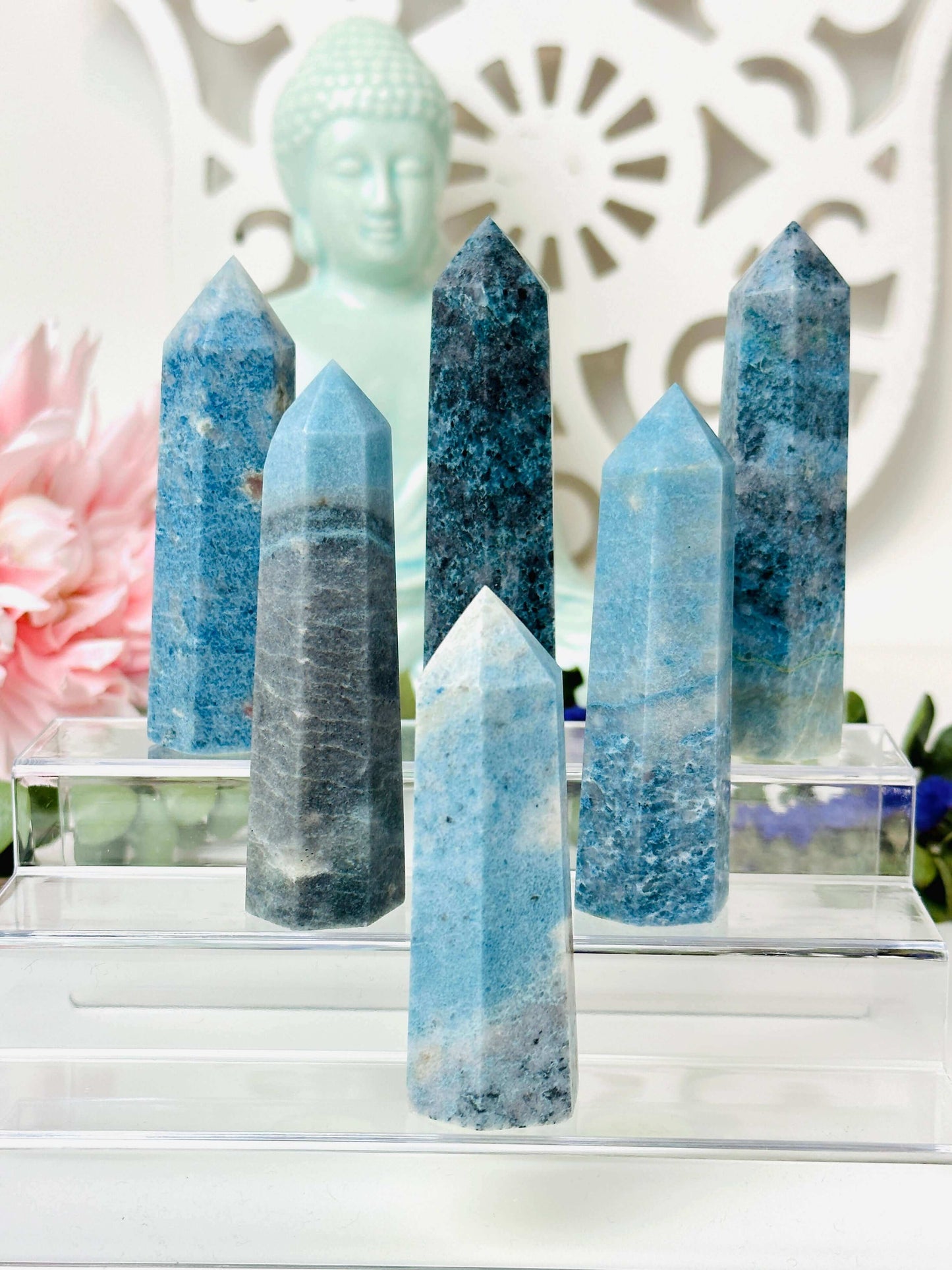 Trolleite Points | Blue Crystal, Large Crystal, Polished Stones