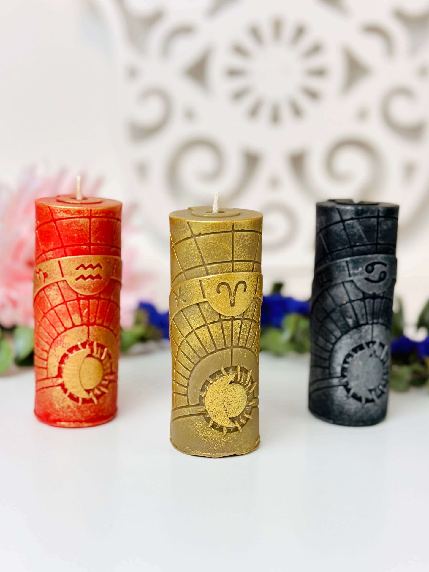 Zodiac pillar candle mold  Silicone mold for candle making - Zodiac s