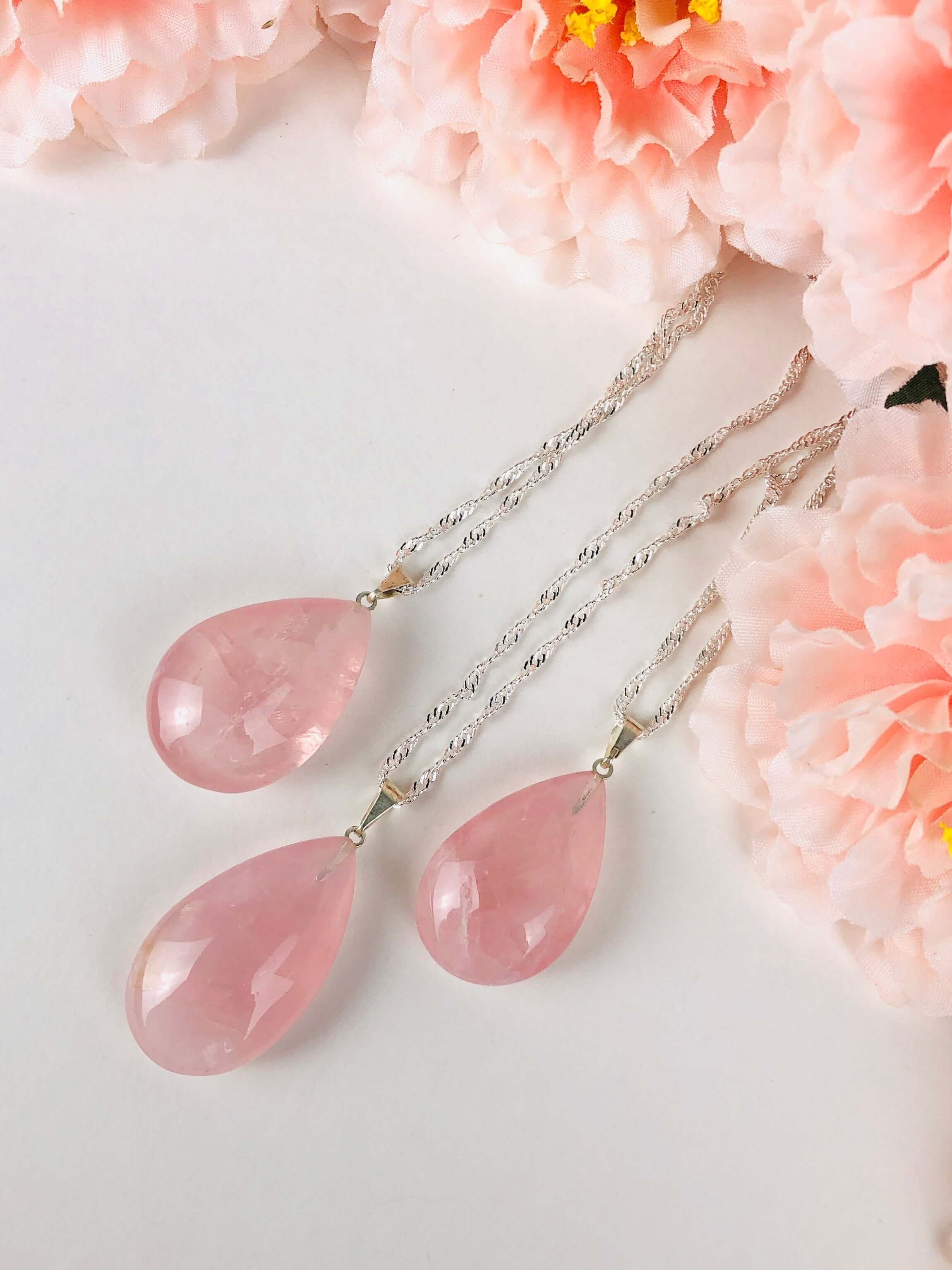 Genuine rose quartz on sale jewelry