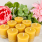 Set of 9 beeswax votive candles