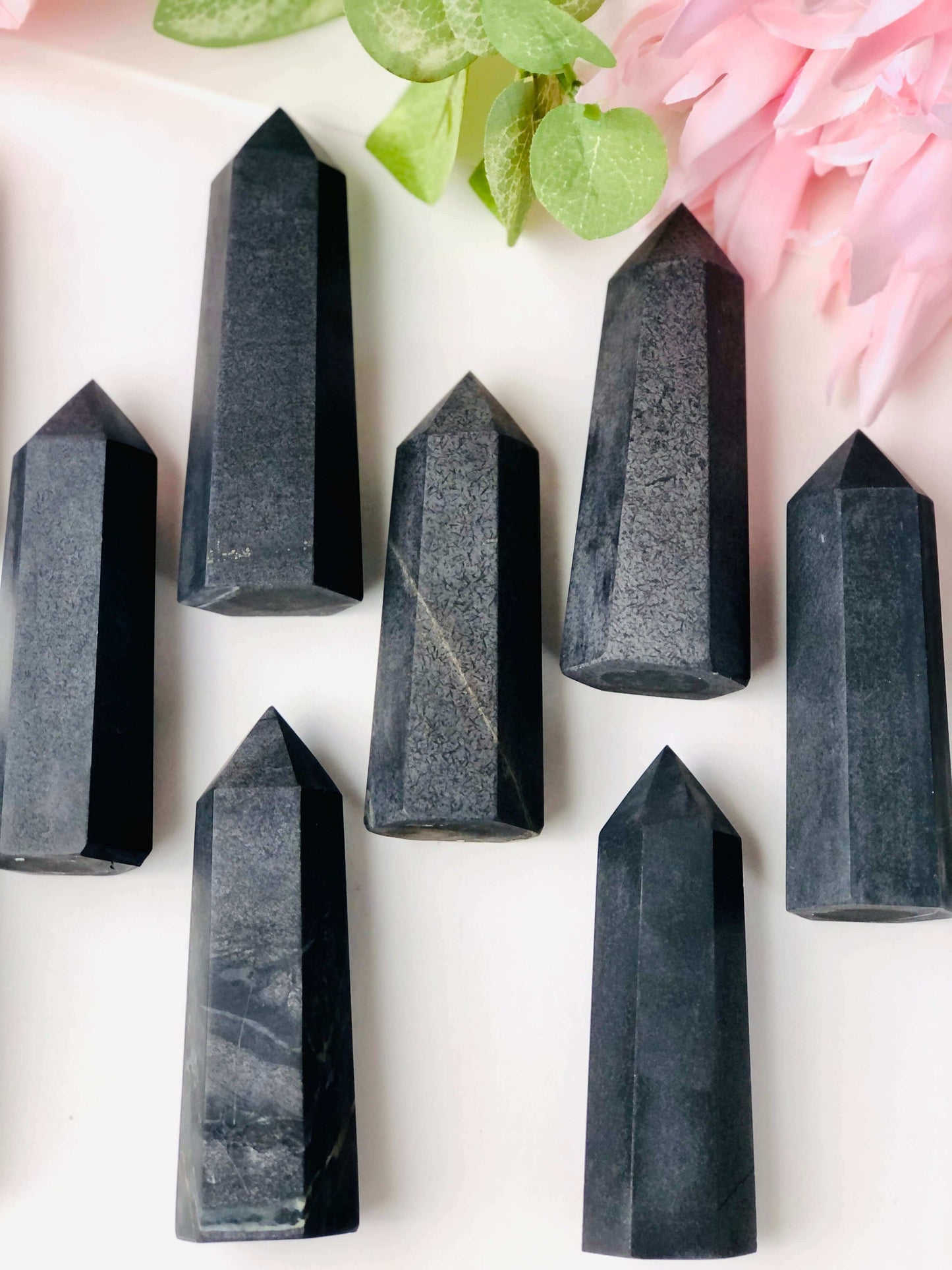 Shungite crystal points