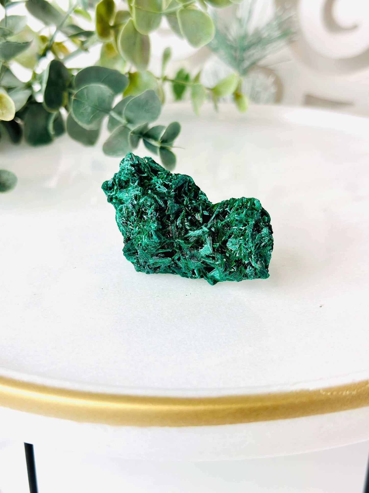 Fibrous Velvet Raw Malachite specimen