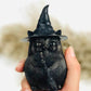 Black Cat In Witchy Hat Candle