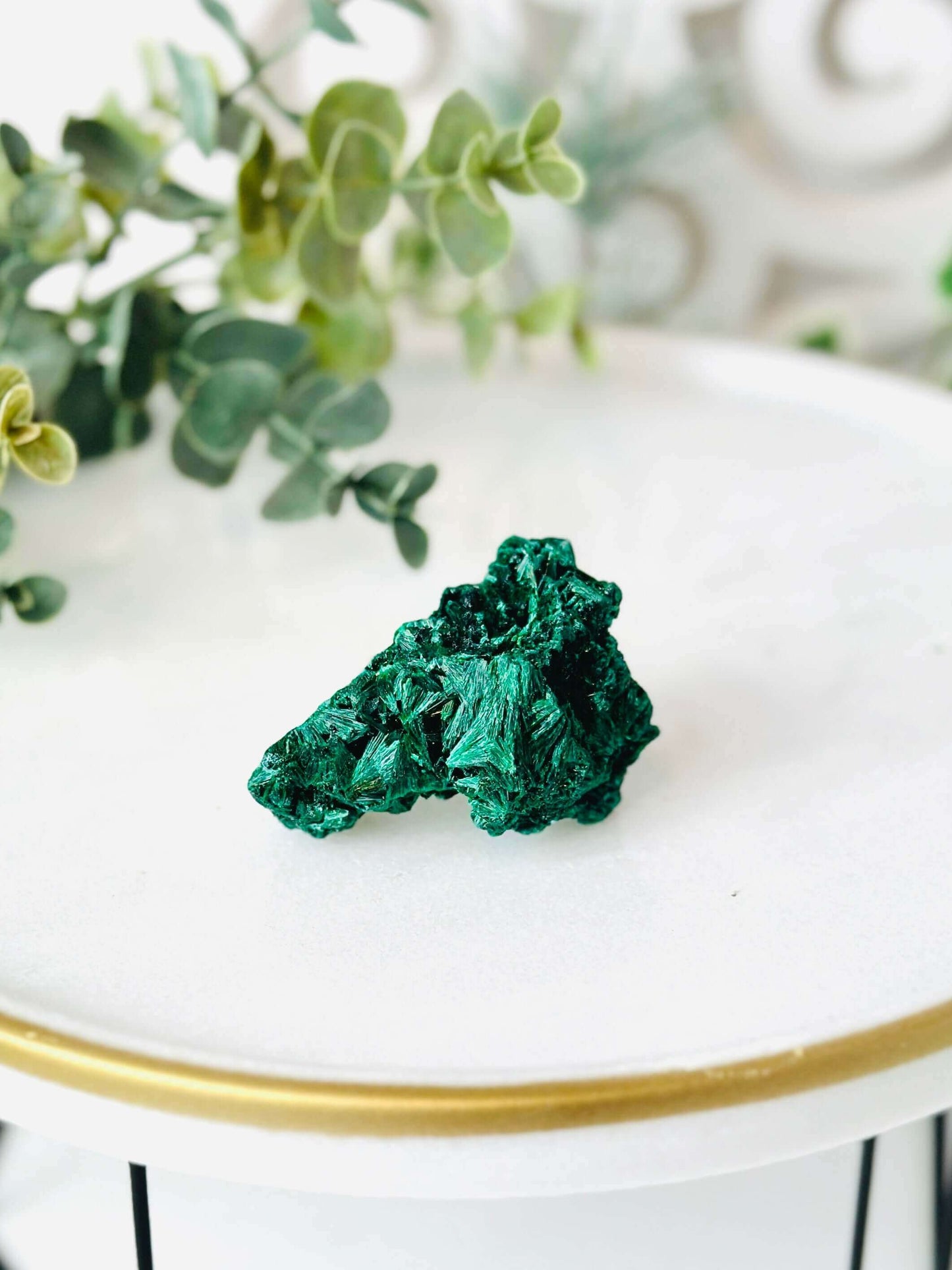 Fibrous Velvet Raw Malachite specimen