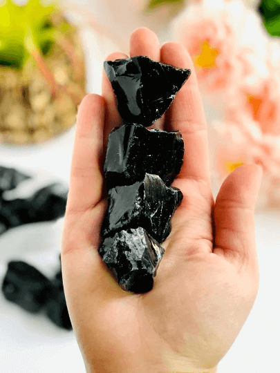 Black Obsidian Raw Chunks