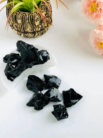 Black Obsidian Raw Chunks