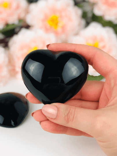 Rainbow Obsidian heart