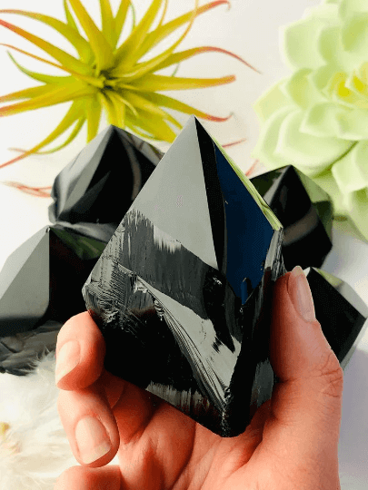 Black Obsidian Top Polished Point