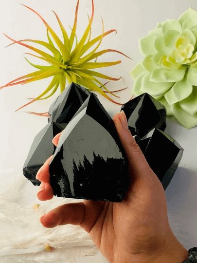 Black Obsidian Top Polished Point