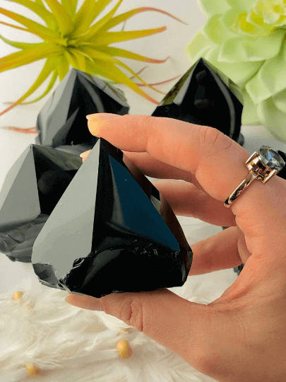 Black Obsidian Top Polished Point