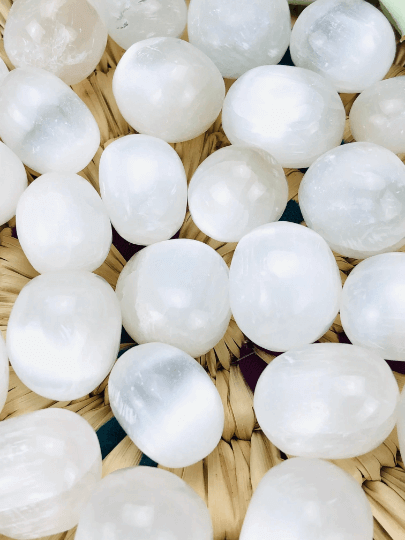 Large Selenite tumbled stone